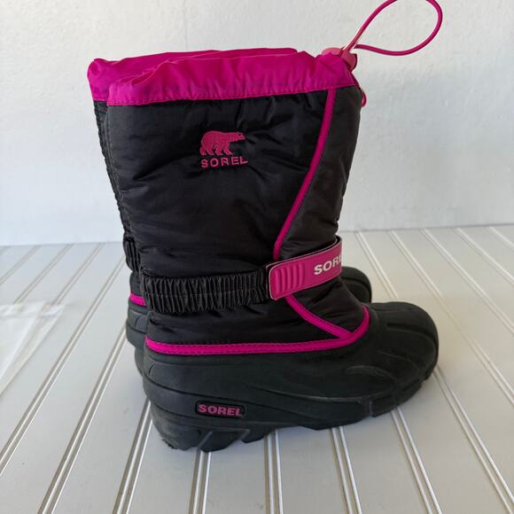 Sorel Pink Black Snow boots size 4 - Picture 3 of 8